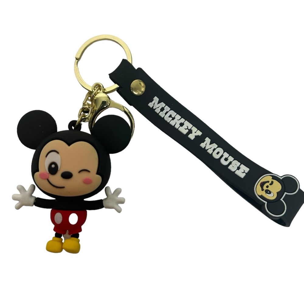 Disney Mickey Mouse 3D Rubber Keychain NEW